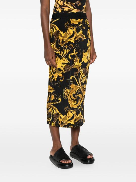 25FW 베르사체 숏 스커트 79HAE806JS500 G89 Black - VERSACE