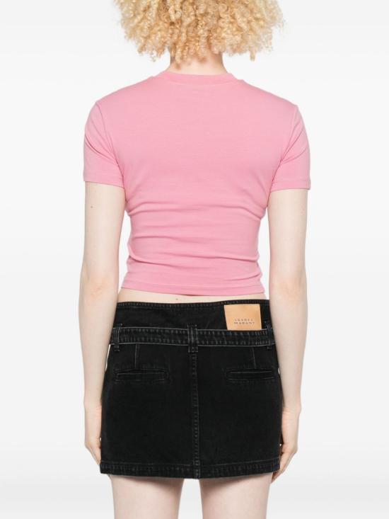 25FW 베르사체 반팔 티셔츠 79HAHE04CJ02E 459 Pink - VERSACE