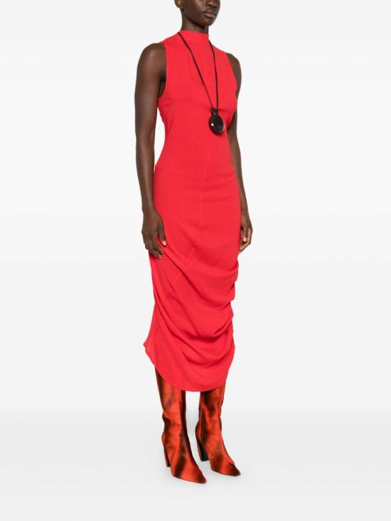 25FW 자크뮈스 미디 원피스 DRW00717AW00563 470 Red - JACQUEMUS