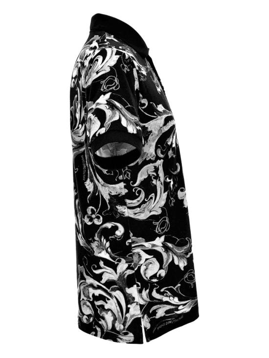 25FW 베르사체 폴로 티셔츠 79GAG6S0JS514 899 Black - VERSACE