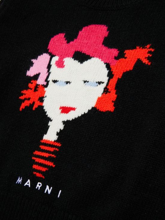 25FW [키즈] 마르니 니트/스웻셔츠 M01499M00VT 0M900 Black - MARNI