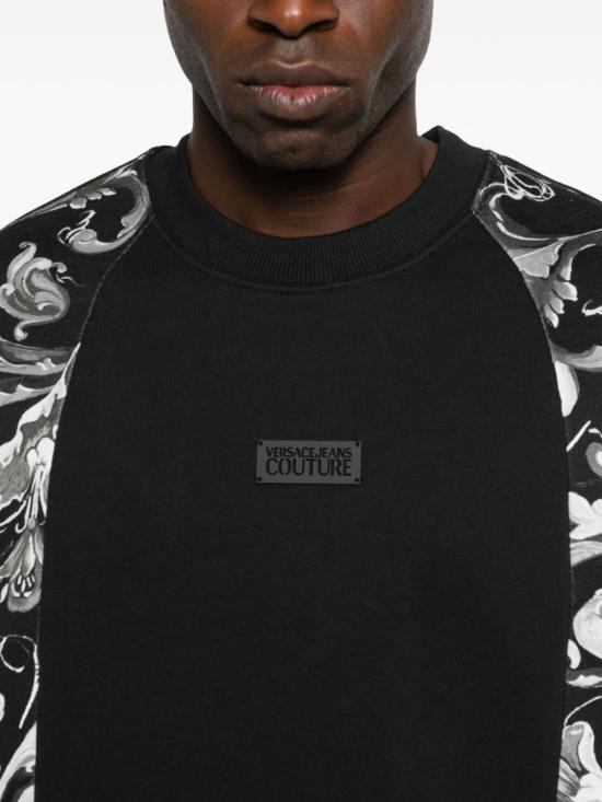 25FW 베르사체 긴팔 티셔츠 79GAI335FS201 899 Black - VERSACE