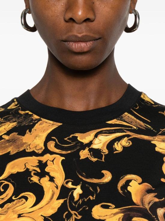 25FW 베르사체 반팔 티셔츠 79HAH608JS504 G89 Black