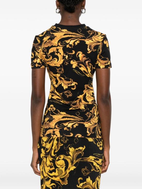 25FW 베르사체 반팔 티셔츠 79HAH608JS504 G89 Black - VERSACE