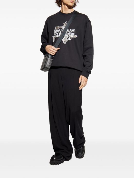 25FW 베르사체 긴팔 티셔츠 79GAIE10CF00E 899 Black - VERSACE