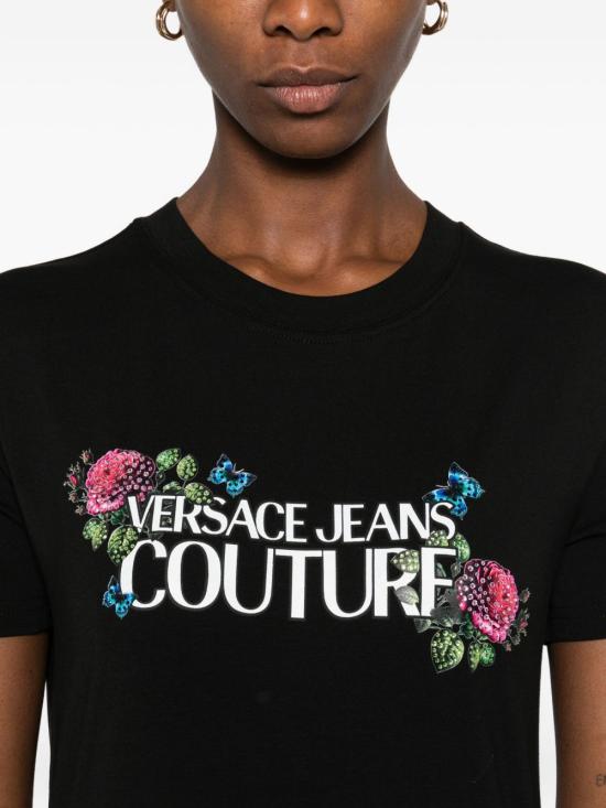 25FW 베르사체 반팔 티셔츠 79HAHB00CJB01 899 Black - VERSACE