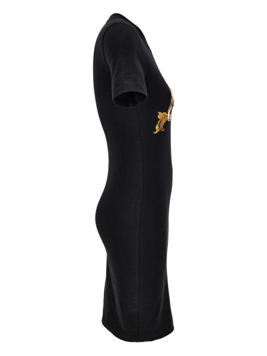 25FW 베르사체 미디 원피스 79HAOE06CJ02E G89 Black - VERSACE