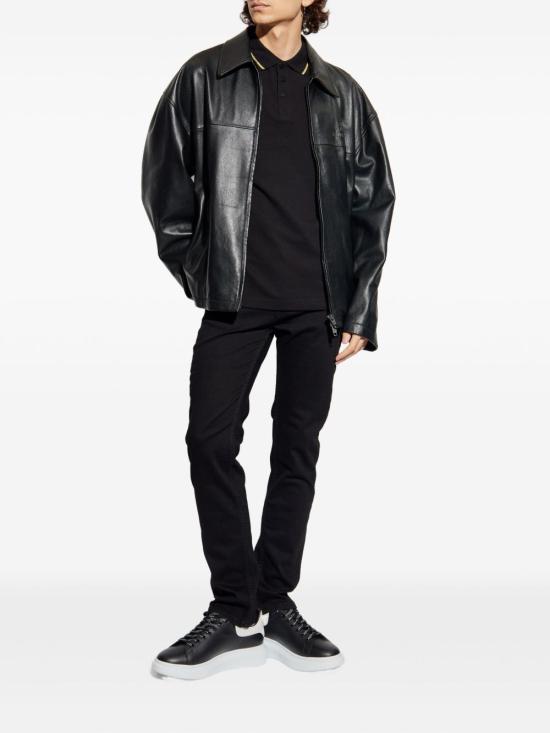 25FW 베르사체 폴로 티셔츠 79GAGT00CJ01T G89 Black - VERSACE