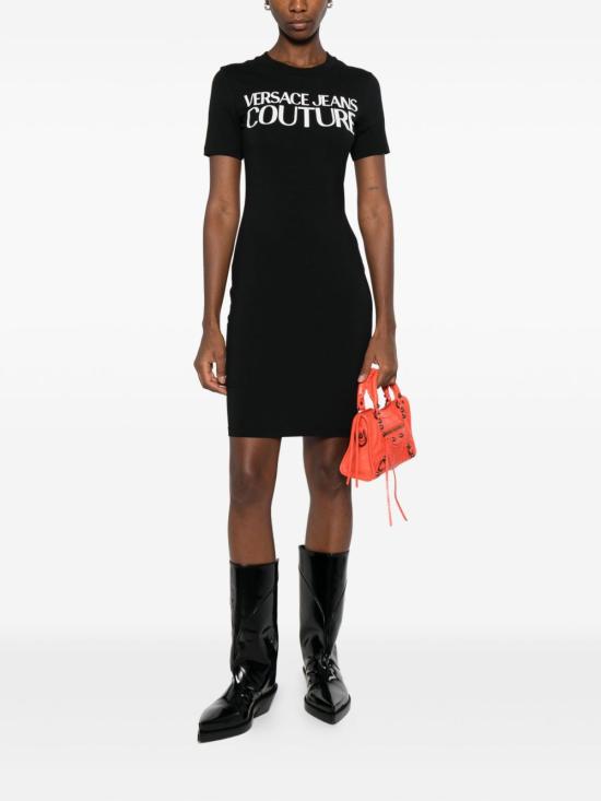 25FW 베르사체 미디 원피스 79HAOE05CJ02E 899 Black - VERSACE