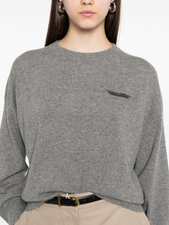 25FW 브루넬로 쿠치넬리 스웨터 M12212600 C074 Grey - BRUNELLO CUCINELLI