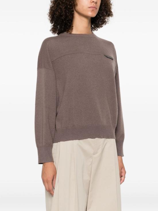 25FW 브루넬로 쿠치넬리 스웨터 M12212600 C4372 Brown - BRUNELLO CUCINELLI