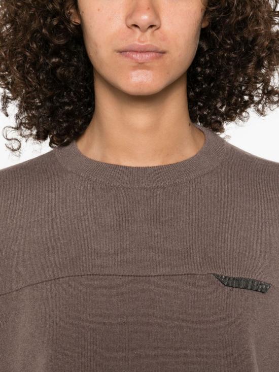 25FW 브루넬로 쿠치넬리 스웨터 M12212600 C4372 Brown - BRUNELLO CUCINELLI