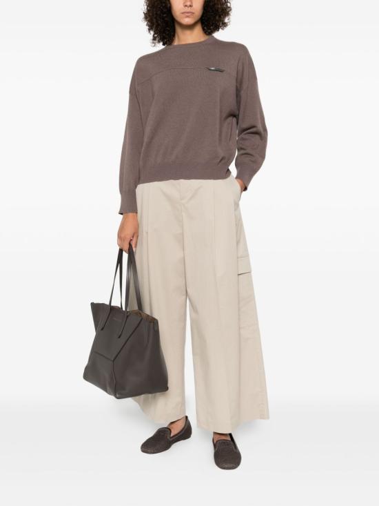 25FW 브루넬로 쿠치넬리 스웨터 M12212600 C4372 Brown - BRUNELLO CUCINELLI