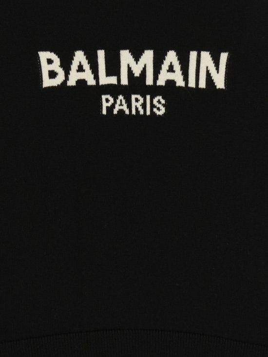 25FW [키즈] 발망 폴로 셔츠 BX9P00 Z2312930AV Black - BALMAIN