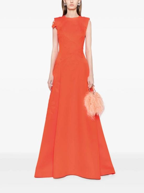  사이드 코베이시 롱 원피스 꽃 자수 네오프렌 드레스 - SAIID KOBEISY