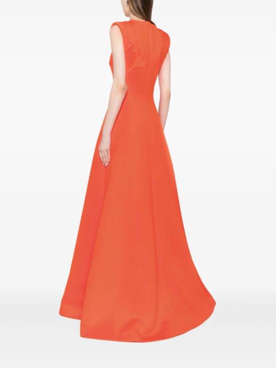  사이드 코베이시 롱 원피스 꽃 자수 네오프렌 드레스 - SAIID KOBEISY