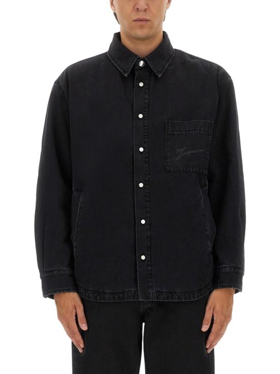 25FW 자크뮈스 라 슈미즈 불랑제 퍼프 오버셔츠 OUM00115AD0 0019990 Black