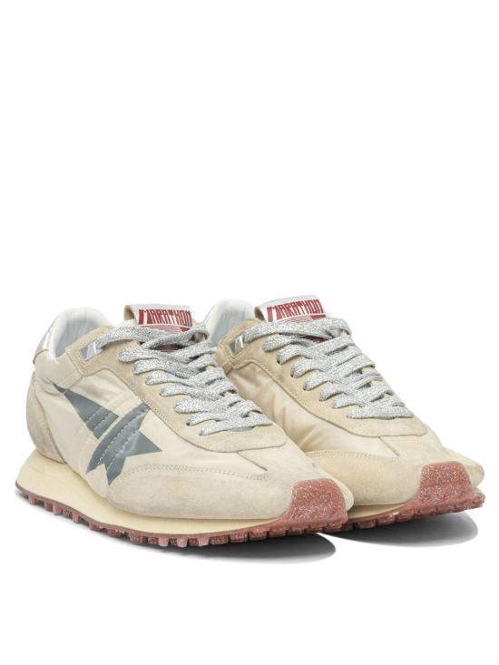 25FW 골든구스 MARATHON 마라톤 러닝 스니커즈 GMF00683F00739915260 BEIGE SILVER DOM - GOLDEN GOOSE