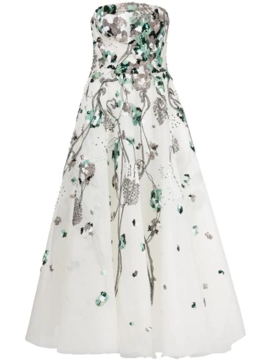  사이드 코베이시 롱 원피스 얇은 명주 미디, 비즈 드레스