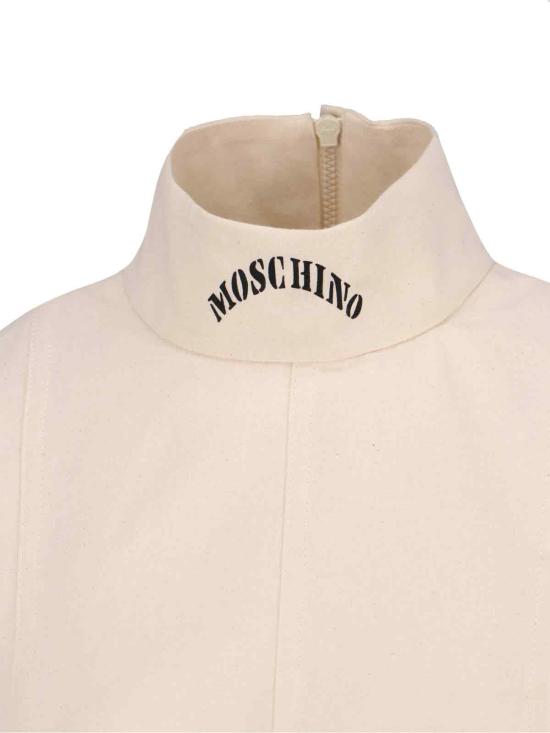 25FW 모스키노 긴팔 티셔츠 252D 0806 5436 1002 White - MOSCHINO