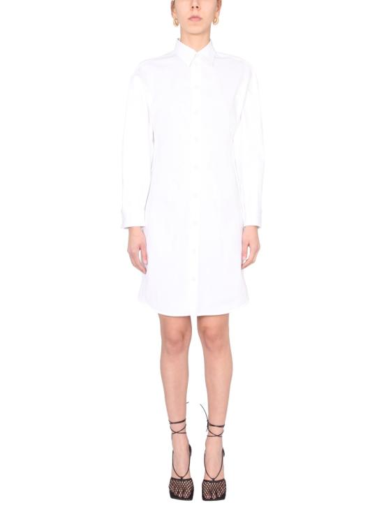 26FW 보테가베네타 미디 원피스 647409 VKIX09000 WHITE - BOTTEGA VENETA