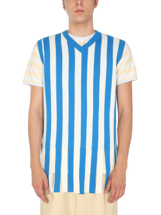  서네이 X 엘레오노라 보누치 스웨터 SN1PXM008001 TTF01WHITETURQUOISE MULTICOLOUR