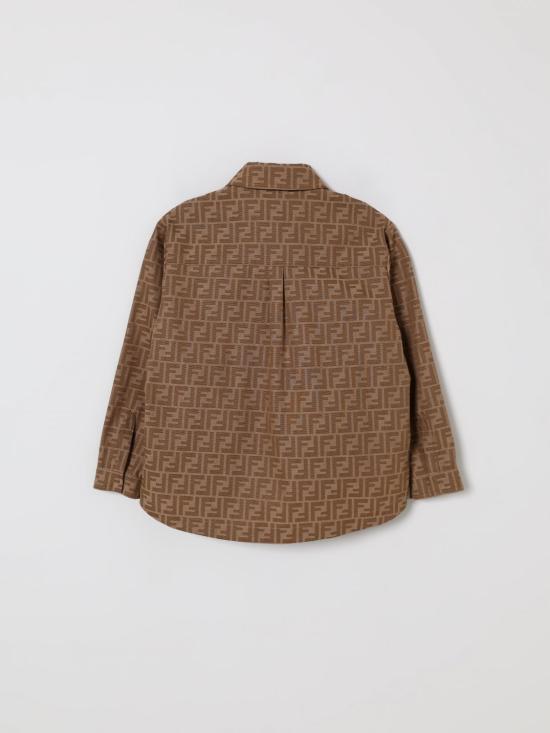 25FW [키즈] 펜디 셔츠 JMA335AQTK F0QU5 Camel - FENDI