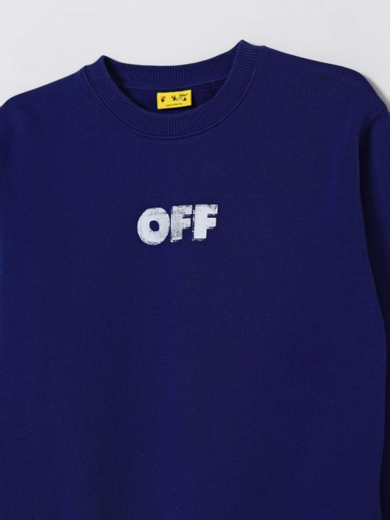 25FW [키즈] 오프화이트 풀오버 OBBA001F25FLE003 4501 Blue - OFF WHITE