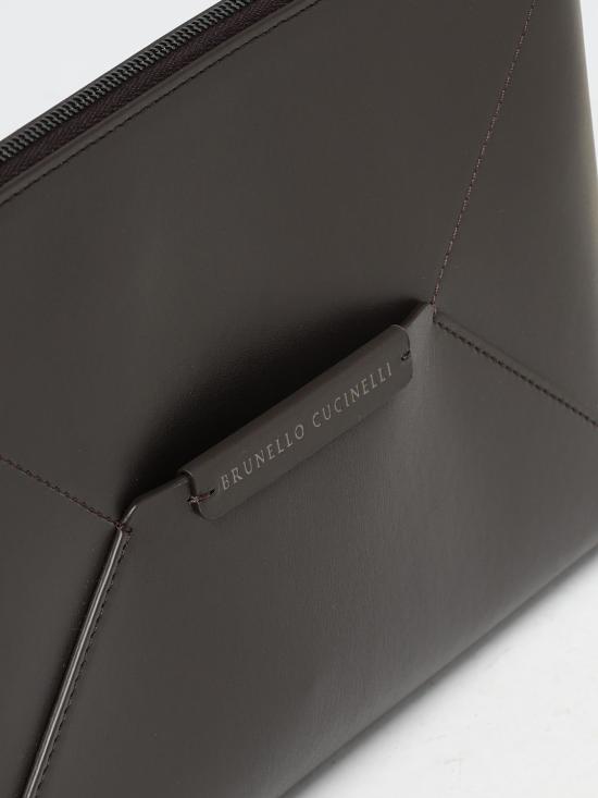 25FW 브루넬로 쿠치넬리 클러치/파우치 MWTKM2704 C8279 Dark - BRUNELLO CUCINELLI
