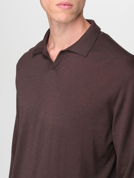 25FW 돈답 폴로 티셔츠 UT257M00975UU002 737 Brown - DONDUP