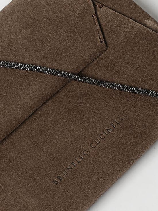 25FW 브루넬로 쿠치넬리 모닐레 장식 BC Duo 파우치 MWDLD2722 C8769 Dove Grey - BRUNELLO CUCINELLI