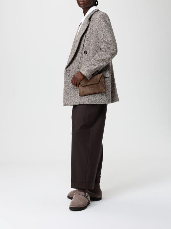 25FW 브루넬로 쿠치넬리 모닐레 장식 BC Duo 파우치 MWDLD2722 C8769 Dove Grey - BRUNELLO CUCINELLI