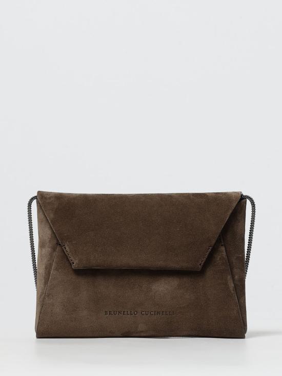 25FW 브루넬로 쿠치넬리 모닐레 장식 BC Duo 파우치 MWDLD2722 C8769 Dove Grey