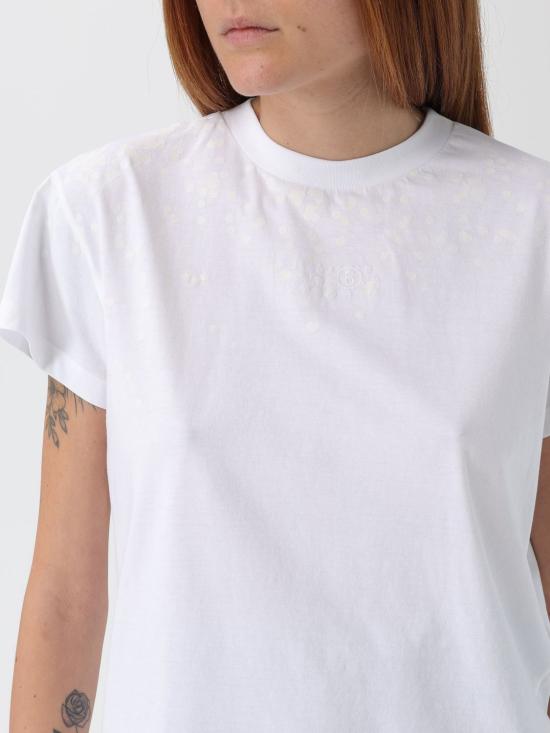 25FW MM6 메종마르지엘라 반팔 티셔츠 S62GD0209M20048 100 White - MM6 MAISON MARGIELA