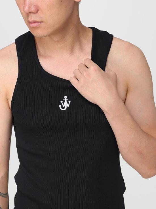 25FW JW앤더슨 민소매 티셔츠 JO0246PG1512 999 Black - JW ANDERSON