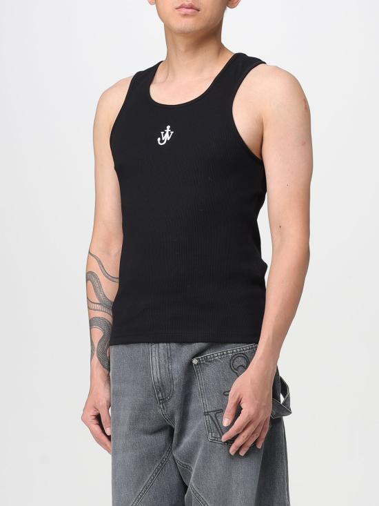 25FW JW앤더슨 민소매 티셔츠 JO0246PG1512 999 Black - JW ANDERSON