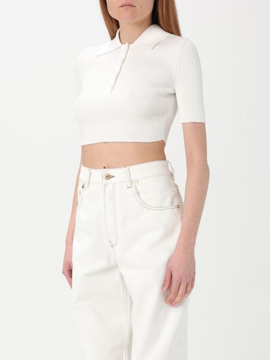 25FW 쿠레쥬 폴로 티셔츠 125MPO046FI0001 0001 White - COURREGES