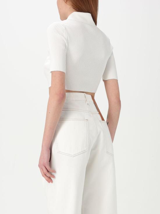 25FW 쿠레쥬 폴로 티셔츠 125MPO046FI0001 0001 White - COURREGES