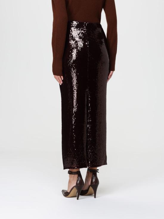 25FW 파트리지아페페 롱 스커트 8G0491J326 M549 Burgundy - PATRIZIA PEPE