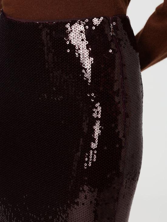 25FW 파트리지아페페 롱 스커트 8G0491J326 M549 Burgundy - PATRIZIA PEPE