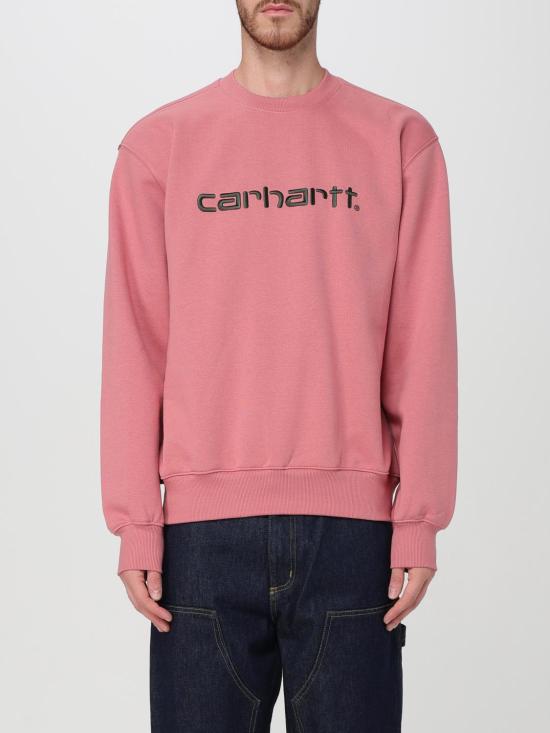 25FW 칼하트 WIP 로고 스웨트셔츠 I030546 2DGXX Pink