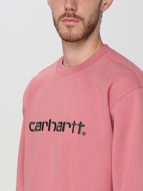 25FW 칼하트 WIP 로고 스웨트셔츠 I030546 2DGXX Pink - CARHARTT WIP