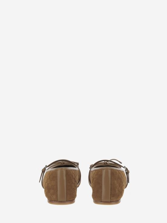 26SS 구찌 홀스빗 발레 플랫 슈즈 814413AAEEN 2808 Brown - GUCCI