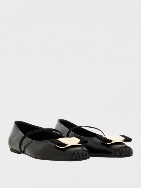 25FW 살바토레 페라가모 플랫 슈즈 768868 01H345 005 Black - SALVATORE FERRAGAMO
