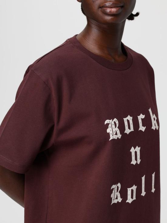 25FW 자딕앤볼테르 반팔 티셔츠 JWTS02868 540 Burgundy - ZADIG & VOLTAIRE