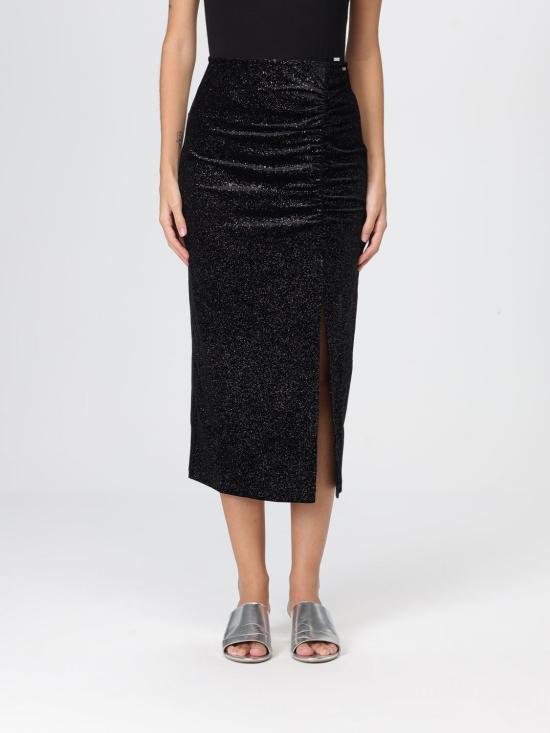 25FW 알마니 롱 스커트 XW000791AF16143 MC072 Black