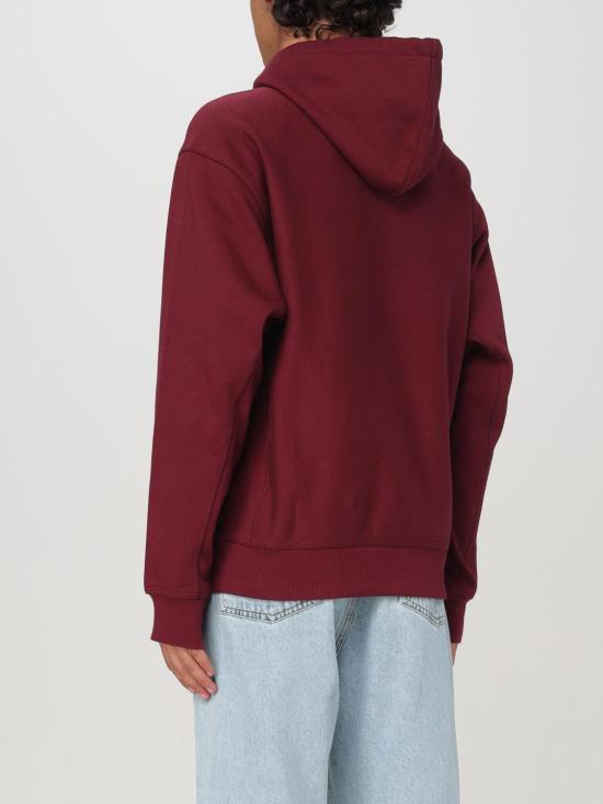25FW 칼하트 WIP 후드 아메리칸 스크립트 스웨트셔츠 I028279 2BYXX Burgundy - CARHARTT WIP