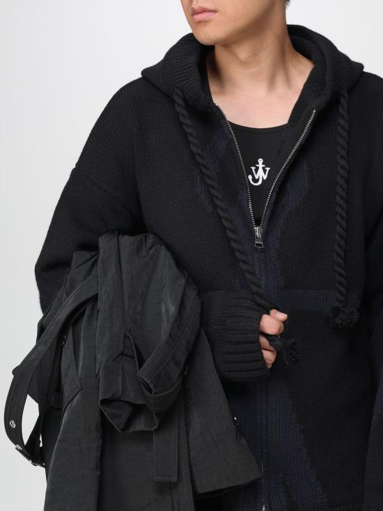 25FW JW앤더슨 긴팔 티셔츠 KW1345YN0170 719 Black - JW ANDERSON