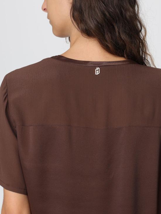 25FW 리우조 반팔 티셔츠 MF5108T2578 90915 Brown - LIU JO