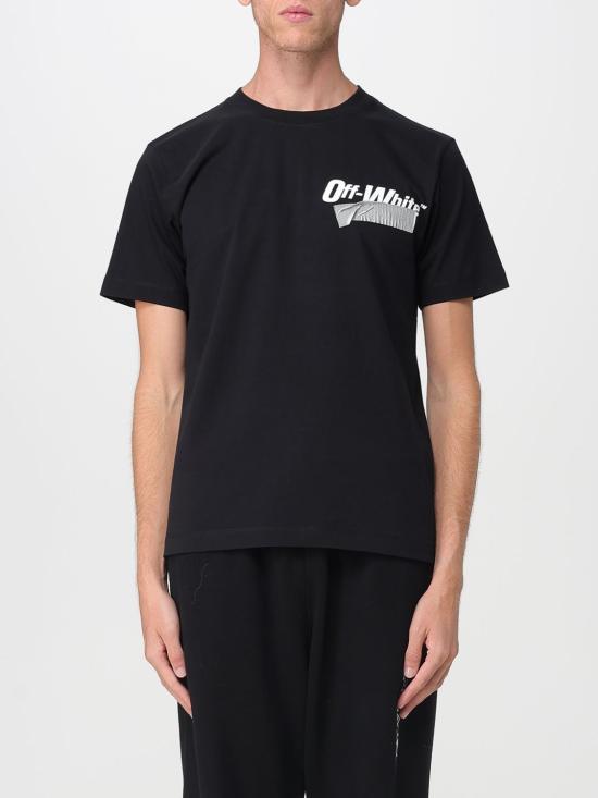 25FW 오프화이트 반팔 티셔츠 OMAA027F25JER00B 1001 Black